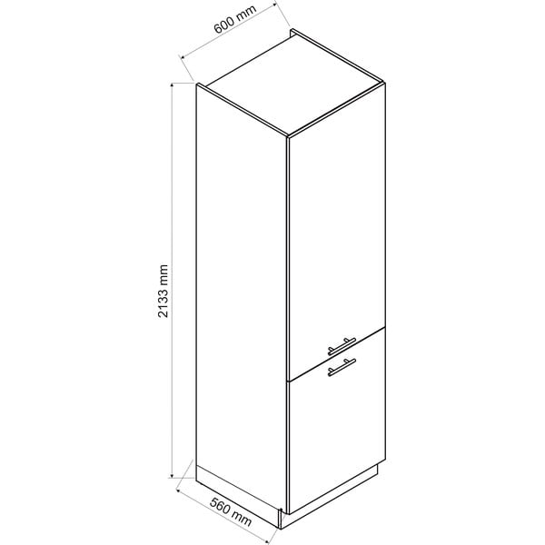 Kõrge köögikapp integreeritava külmiku jaoks (laius 60 cm) Kai - STOLKAR-image-4