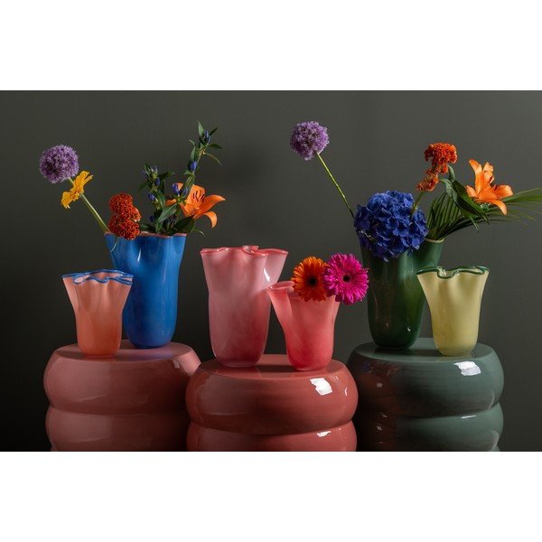 Roheline käsitsi valmistatud klaasist vaas (kõrgus 31,5 cm) Ruffles - PT LIVING-image-1