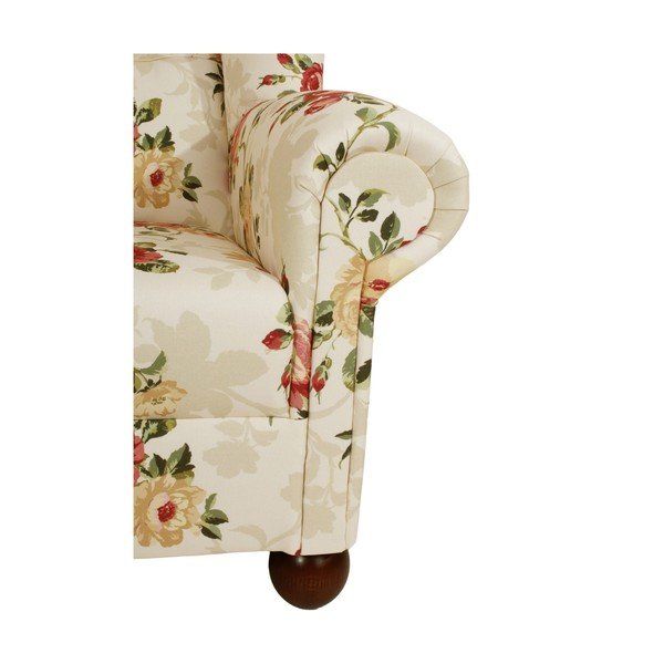 Béžové květované křeslo ušák Max Winzer Monarch Chenille-image-2