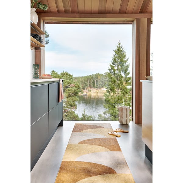 Ookerkollane sise/välisvaip 70x90 cm Hill Ochre Pale Yellow – Pappelina-image-1