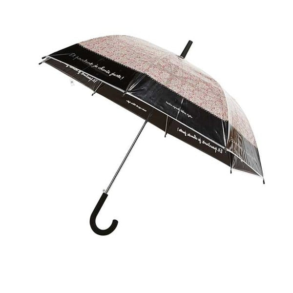 Transparentní holový deštník Ambiance Flower Splash, ⌀ 103 cm