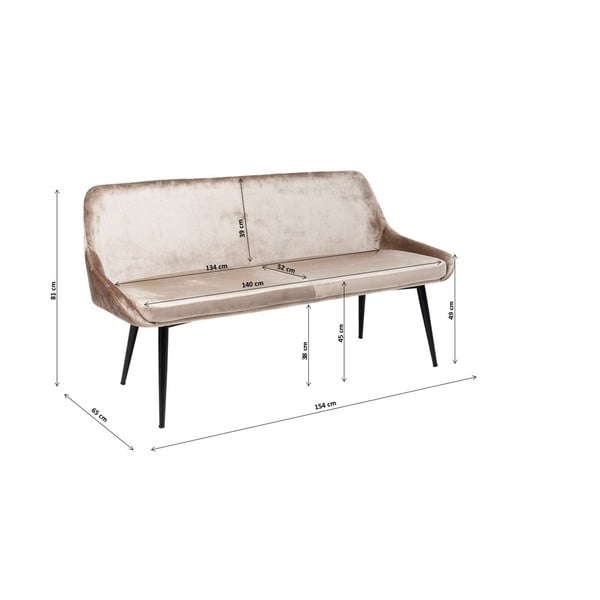 Beež sametist pink East Side - Kare Design-image-1