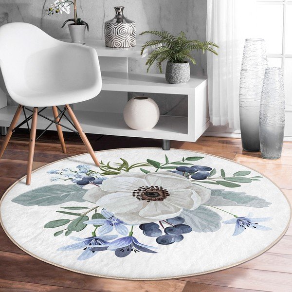 Pestav ümmargune vaip, sobitub robottolmuimejaga ø 80 cm Comfort - Mila Home-image-3