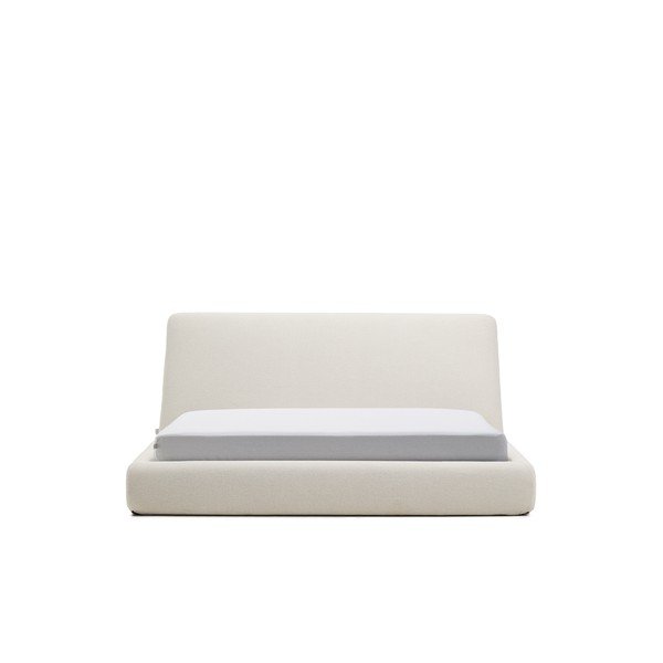 Beež polsterdatud kaheinimesevoodi ilma voodipõhjata 180x200 cm Martina - Kave Home-image-4