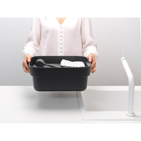 Tumehall plastmass nõudepesukauss äravooluga 37x34 cm SinkSide – Brabantia-image-1
