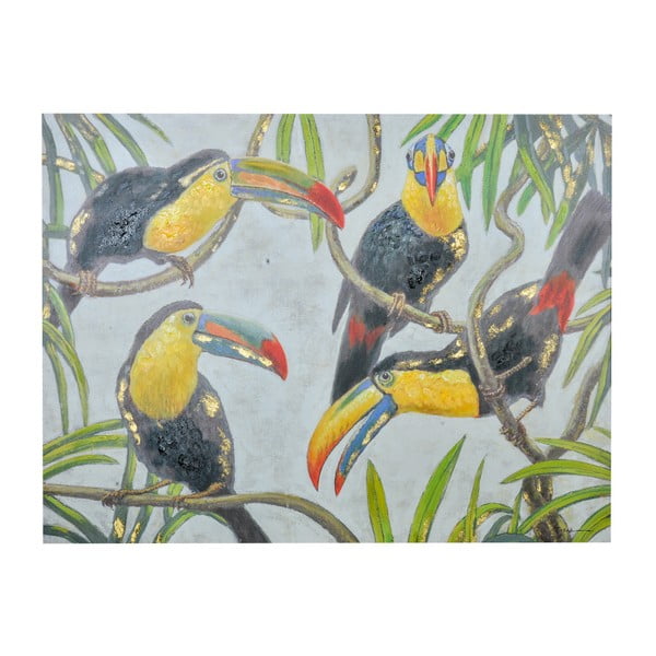 Obraz s motivem tukanů Dino Bianchi, 90 x 120 cm