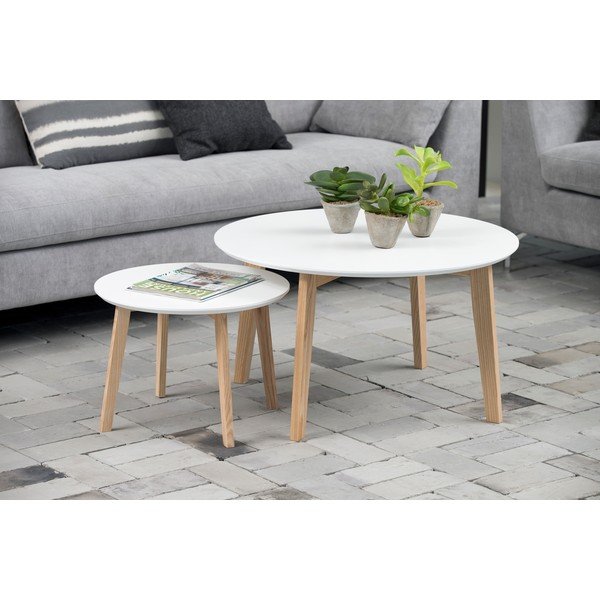 Bílý konferenční stolek Actona Molina, ⌀ 50 cm-image-3