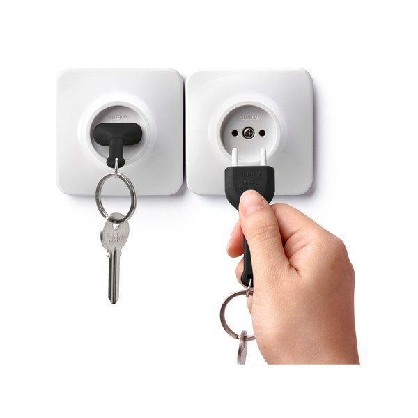 Set 2 věšáků Unplug, černý-image-2