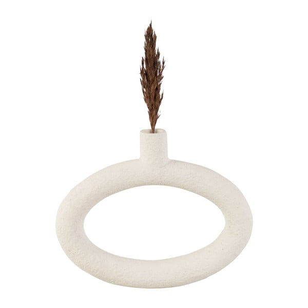 Kreemjas vaas Ovaalne, kõrgus 20,5 cm Ring - PT LIVING-image-2