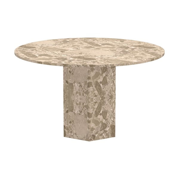 Helepruun marmoridekooriga ümmargune söögilaud ø 130 cm Naxos - Actona-image-3