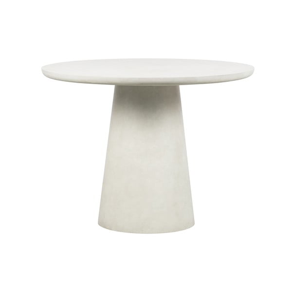 Bílý jídelní stůl z vláknitého jílu WOOOD Damon, ø 100 cm