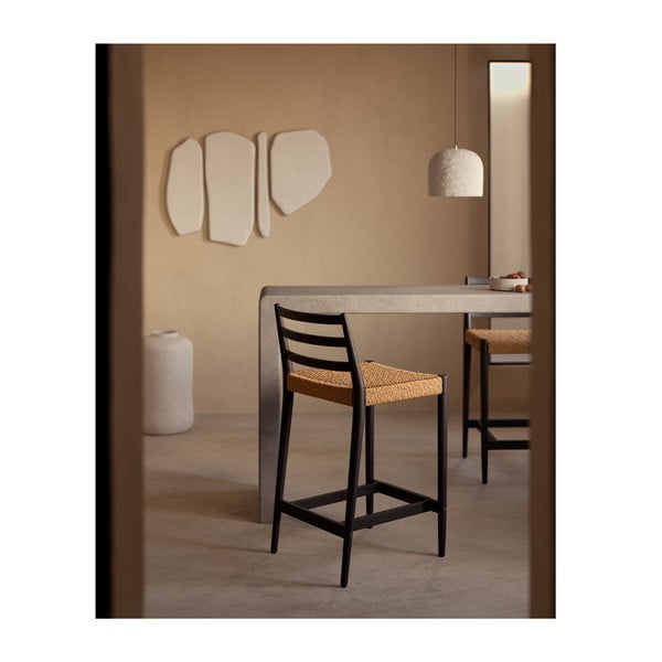 Must tammepuidust baaritool (istme kõrgus 70 cm) Analy - Kave Home-image-1