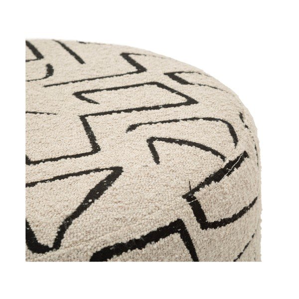 Bouclé kangast beež pouf Nairobi - Mauro Ferretti-image-2