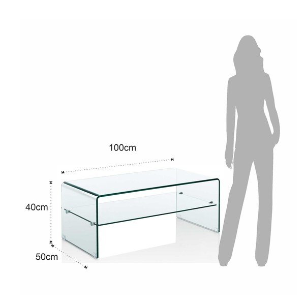 Klaasist diivanilaud 50x100 cm Cristal Evo - Tomasucci-image-4