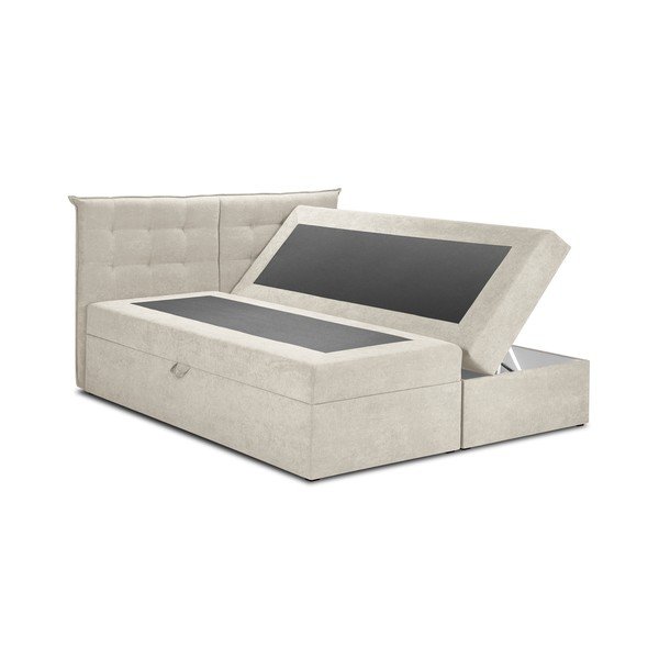 Beež kastipingiga voodi koos hoiualusega 160x200 cm Echaveria - Mazzini Beds-image-2