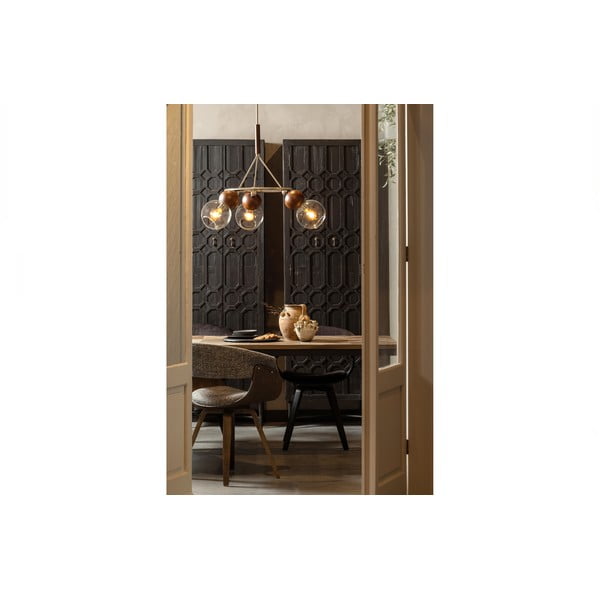 Must taaskasutatud puidust riidekapp 60x210 cm Bequest - WOOOD-image-1