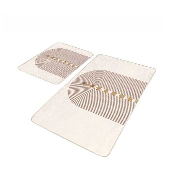 Beežid sametist vannitoamatid 2tk komplektis 60x100 cm - Mila Home