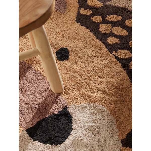 Oranž/pruun pestav/käsitsi kootud puuvillane lastevaip 120x125 cm Snuggle Roary - Hanse Home-image-4