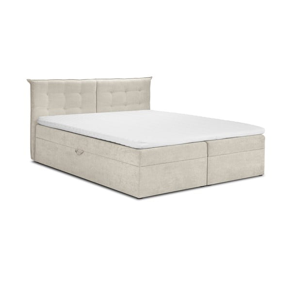 Beež kastipingi voodi koos hoiualusega 180x200 cm Echaveria - Mazzini Beds