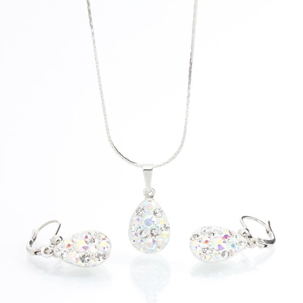 Set náhrdelníku a náušnic s krystaly Swarovski Elements Laura Bruni Drope