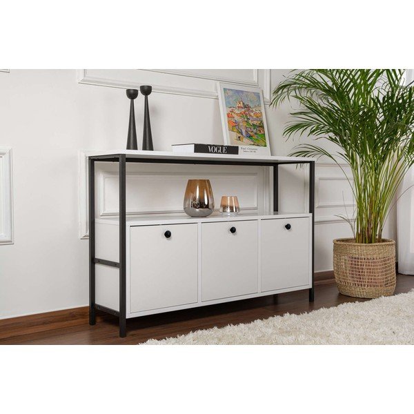 Valge konsoollaud 29,5x120 cm Solace - Kalune Design-image-1