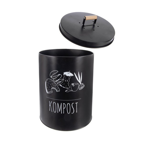 Must komposteeritav prügikonteiner 8 l BLACK - Orion-image-3