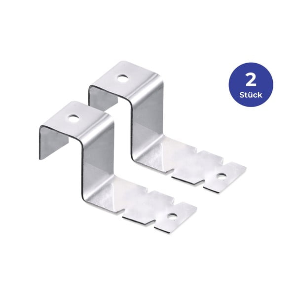 2 roostevabast terasest konksu komplektis - Maximex-image-2