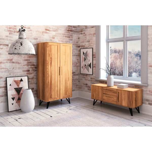 Pöögist riidekapp 91x185 cm Golo - The Beds-image-4