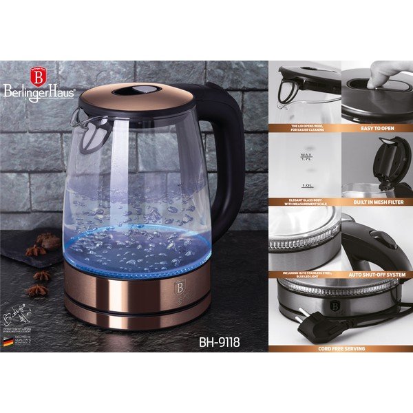 Veekeetja 1,7 l Rosegold Metallic Line - BerlingerHaus-image-2