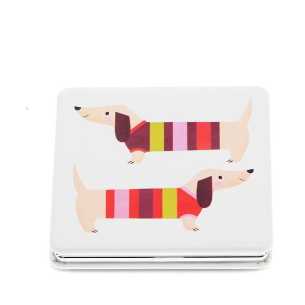 Kosmeetiline suurenduspeegel 7x7 cm Sausage Dog - Rex London