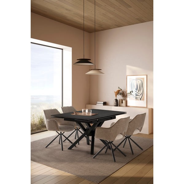 Kokkupandav söögilaud koos täiendava kiviplaadiga 90x150 cm Arlene - Marckeric-image-1