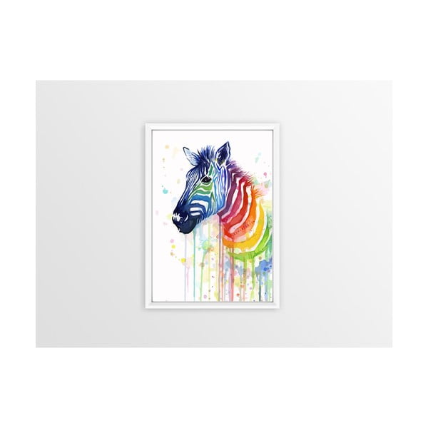 Plakát Piacenza Art Rainbow Zebra, 33,5 x 23,5 cm