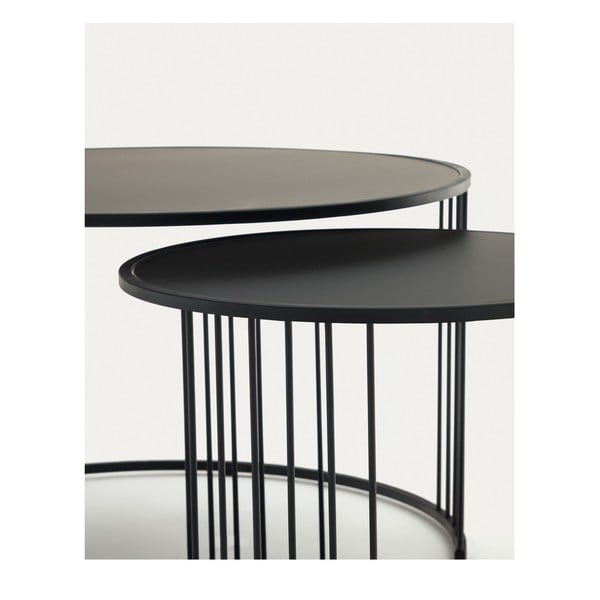 Ümmargune klaasist laud ø 75 cm Hadar - Kave Home-image-1