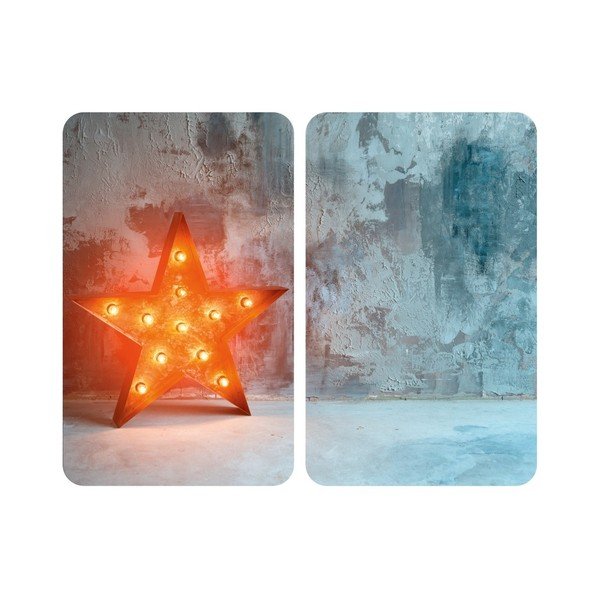 Klaasist pliidikatte komplekt 2 tk, 52 x 30 cm Star - Wenko