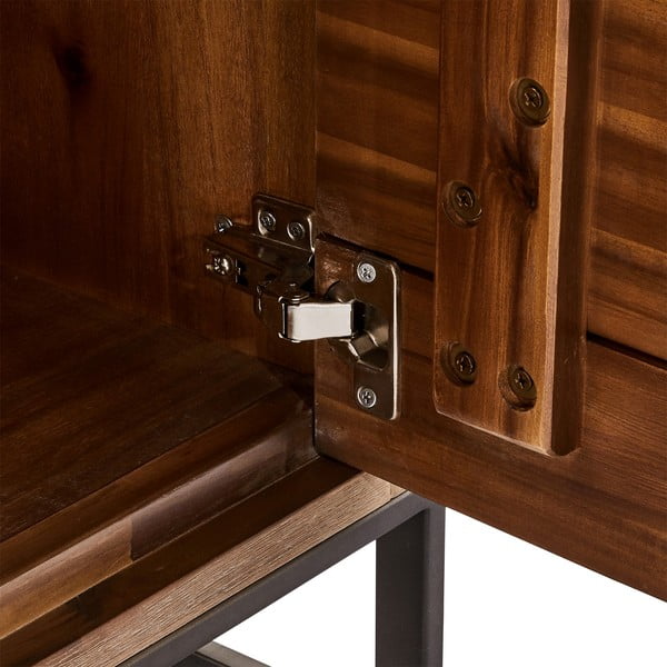 Pruunist täispuidust telerilaud Mallorca - Furnhouse-image-1