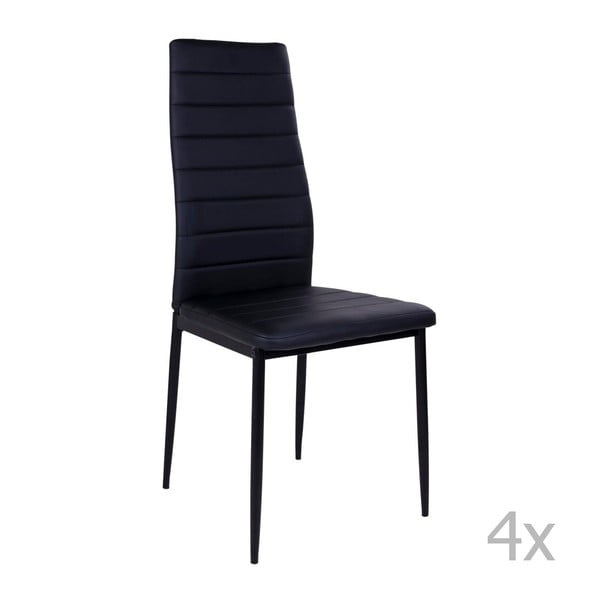 Sada 4 černých židlí House Nordic Mandal