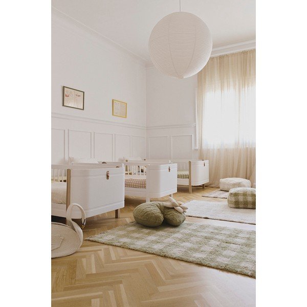 Roheline pestav/käsitsi kootud puuvillane laste vaip 90x120 cm Vichy - Lorena Canals-image-1