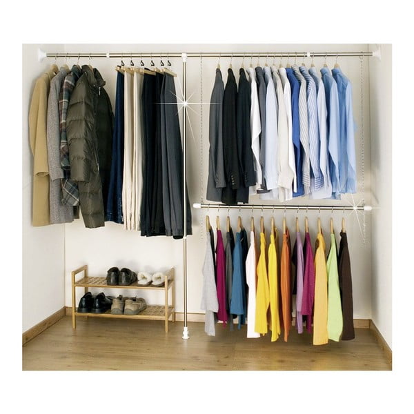 Hõbedane metallist teleskoopiline riidestange Garment - Wenko-image-1