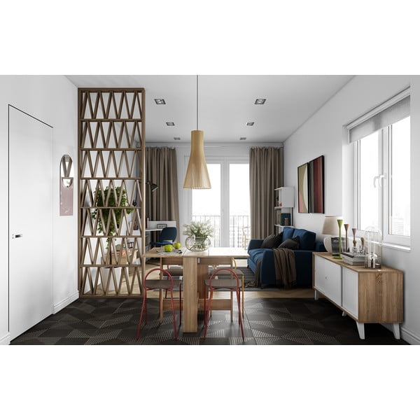 Kokkupandav tammedekooriga söögilaud 76x28 cm Papillon - TemaHome-image-1