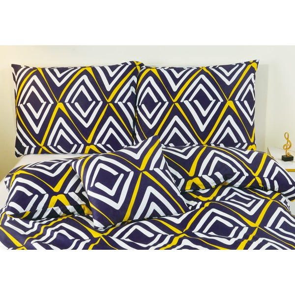 Tumesinine mikrosatiinist üheinimesevoodipesu 140x200 cm 6 tk komplektis Dylan - My House-image-1