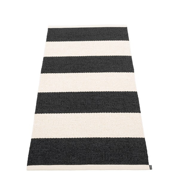 Must-valge sise/välisvaip 70x150 cm Bob Black Vanilla – Pappelina