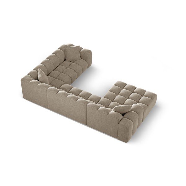 Helepruun šenillist nurgadiivan (parempoolne/U-kujuline) Treno - Cosmopolitan Design-image-3