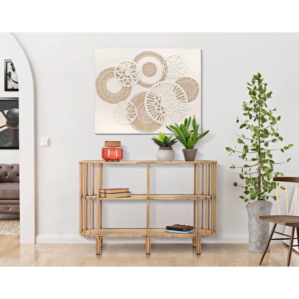 Metallist raamaturiiul naturaalses värvitoonis 120x80 cm Panama - Mauro Ferretti-image-1