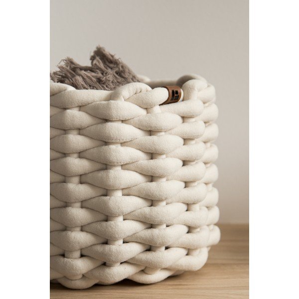 Riidest korv ø 21x17 cm Peach Skin Round S - Bigso-image-2