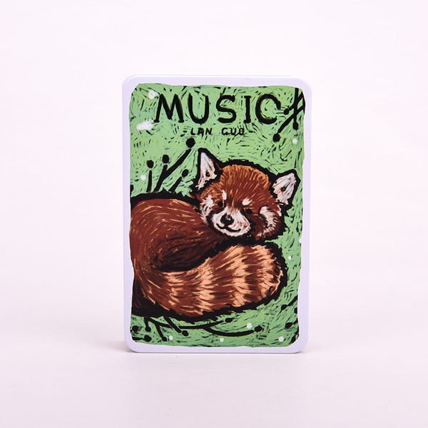 Plechový zápisník Music, červená panda
