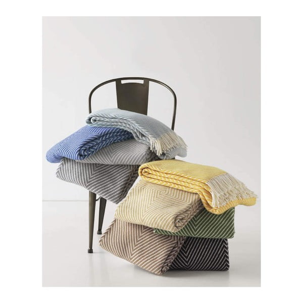 Mereväe sinine ruuduline puuvillane , 140 x 180 cm Tebas - Euromant-image-3