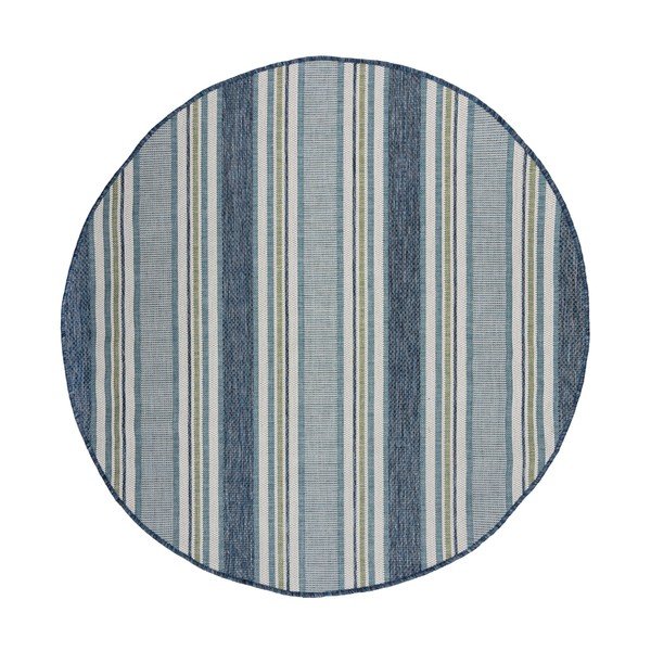 Roheline-sinine ümmargune sise- ja välisvaip ø 160 cm Roma Stripe - Flair Rugs