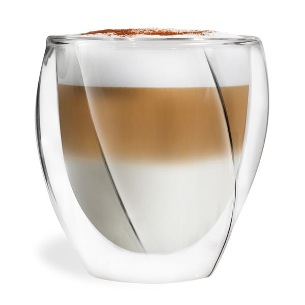 Topeltseinaga cappuccino kruusid 2tk komplektis 250 ml Cristallo – Vialli Design