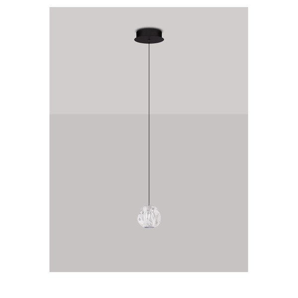 Mattmust metallist hämardatav LED-rippvalgusti akrüülklaasist varjuga, ø 10 cm Ifos - Nova Luce-image-4
