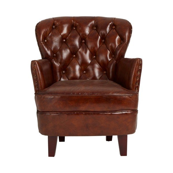Pruunist nahast tugitool Victor - Premier Housewares-image-2